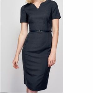 Long tall sally. Diamond spot suit dress in Navy.